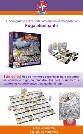 Jogo De Tabuleiro Fuga Alucinante Escape Do Monstro Estrela - Jogos de  Tabuleiro - Magazine Luiza