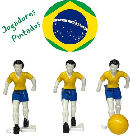 Jogo Futebol Club Brasil x Espanha Mundial Seleções Maleta Jogadores  Pintados Original Gulliver Brinquedo Presente