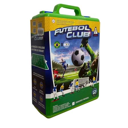 Jogo Futebol Club Brasil x Espanha Mundial Seleções Maleta Jogadores  Pintados Original Gulliver Brinquedo Presente