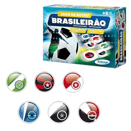 Jogo de Futebol de Botão Brasileirão Caixa com 4 Times Brinquedo