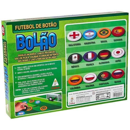 Jogo Futebol De Botão Gulliver 12 Seleções Bolão, Magalu Empresas