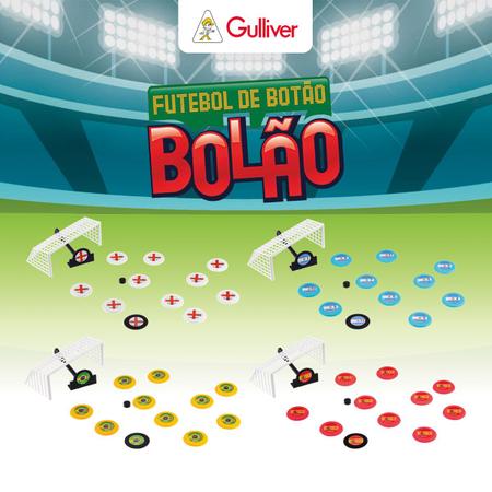 Jogo Futebol de Botão Europa - 12 Times - Gulliver - superlegalbrinquedos