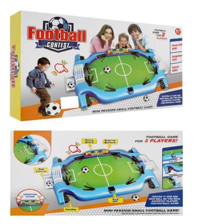 Jogo Futebol Infantil De Mesa Pebolim Pinball Campo Botão - Makeda
