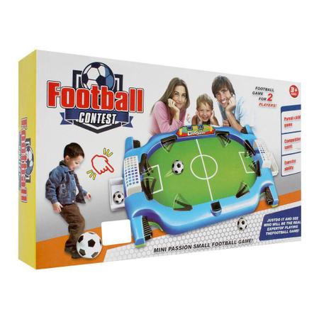 Futebol de mesa infantil pebolim moderno fliperama completo gol a gol  brinquedo campo botao