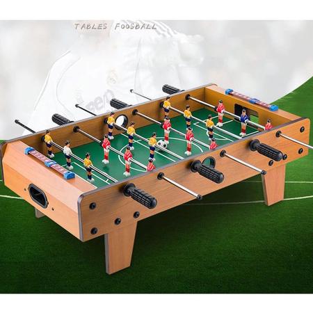 Imagem de Jogo Futebol Pebolim Totó Mini Mesa com 6 hastes 18 Jogadores 70cm  brinquedo infantil