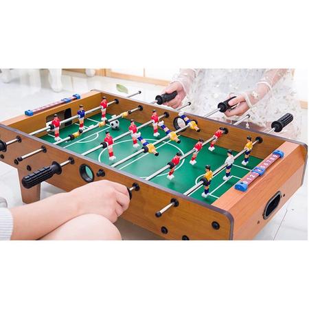 Imagem de Jogo Futebol Pebolim Totó Mini Mesa com 6 hastes 18 Jogadores 70cm  brinquedo infantil