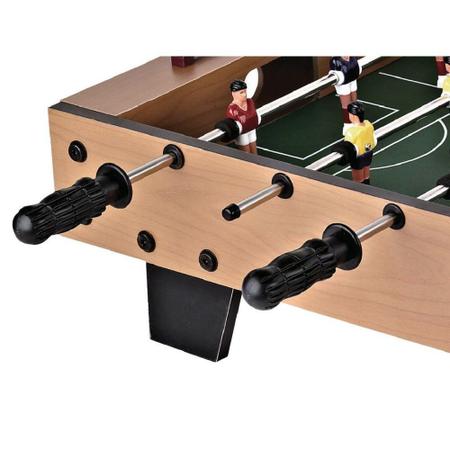 Imagem de Jogo Futebol Pebolim Totó Mini Mesa com 6 hastes 18 Jogadores 70cm  brinquedo infantil