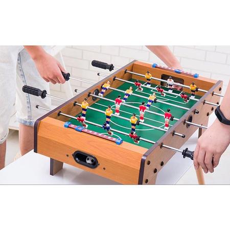 Imagem de Jogo Futebol Pebolim Totó Mini Mesa com 6 hastes 18 Jogadores 70cm  brinquedo infantil