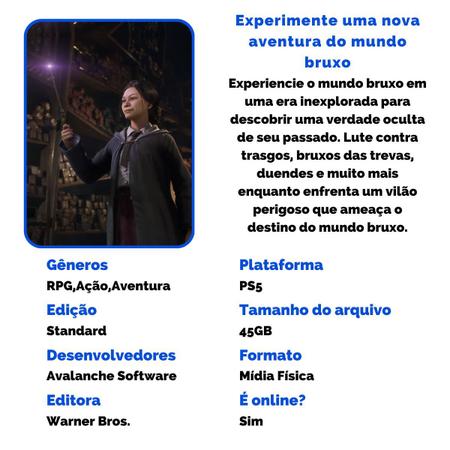 Jogo Game Hogwarts Legacy Deluxe Edition PS5 Mídia Física - Warner Games -  Jogos de RPG - Magazine Luiza