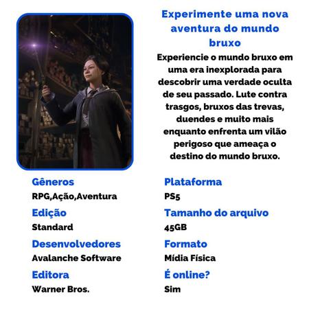 Jogo Game Hogwarts Legacy Deluxe Edition PS5 Mídia Física - Warner