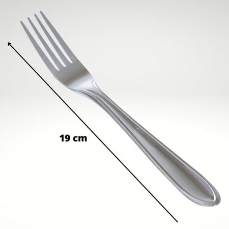 Jogo De Garfos De Mesa Inox 12pçs Talheres Restaurante Euro