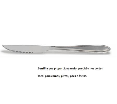 Jogo Garfo Faca Inox 24 Peças Restaurante Buffet Talheres