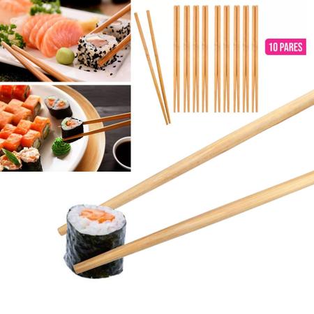 Jogo Hashi de Bambu Reutilizável Sushi Comida Oriental 10un - Casita -  Hashi - Magazine Luiza