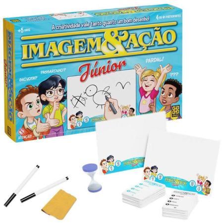 Jogo Desenho e Ação Júnior com 640 Palavras - Brincadeira de