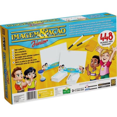 Jogo de Tabuleiro Ilustracao Desenho e Mimica Brinquedo Educativo