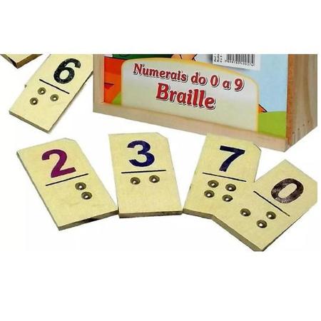 Jogo Inclusão Numerais 0 A 9 Em Braille Relevo Baixa Visão
