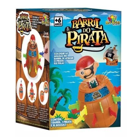 Imagem de Jogo Infantil Barril Do Pirata Que Pula Brinquedo Crianças de 5 anos Art Brink