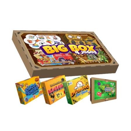 Jogo Infantil Big Box 4 Jogos Educativo Peças Grande Madeira - Paper Toy -  Jogos Educativos - Magazine Luiza