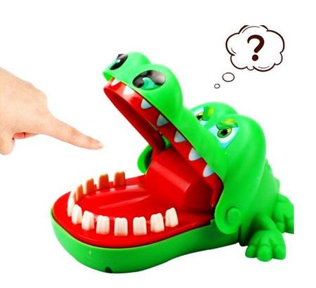 Mini Jacaré Brinquedo Crocodilo Jogo Dentista Morde Dedo