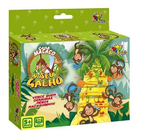 Jogo + Livro Educativo Cada Macaco No Seu Galho Infantil - Loja Zuza  Brinquedos