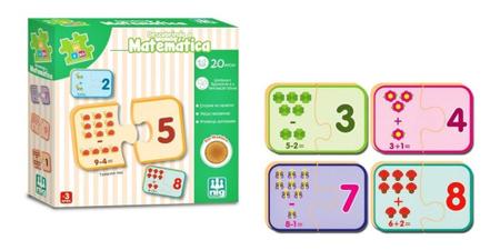 Jogo Infantil Didático Descobrindo a Matemática Jogo de Encaixar