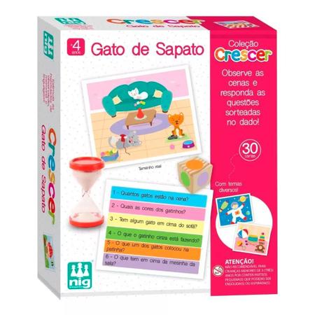 Jogo Educativo Gato de Sapato - Coleção Crescer - NIG Brinquedos - Jogos  Educativos - Magazine Luiza