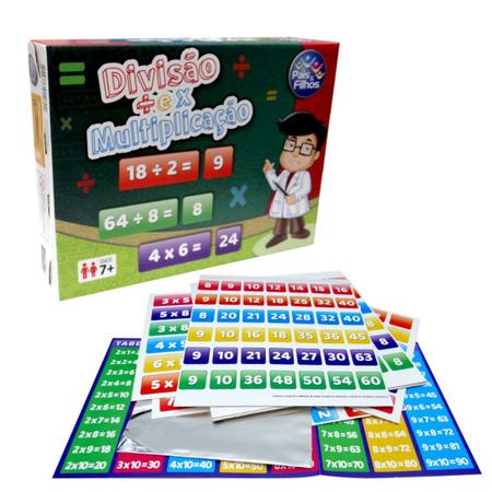 Jogo Infantil Educativo Matematica Divisão E Multiplicação - Pais e Filhos  - Jogos Educativos - Magazine Luiza