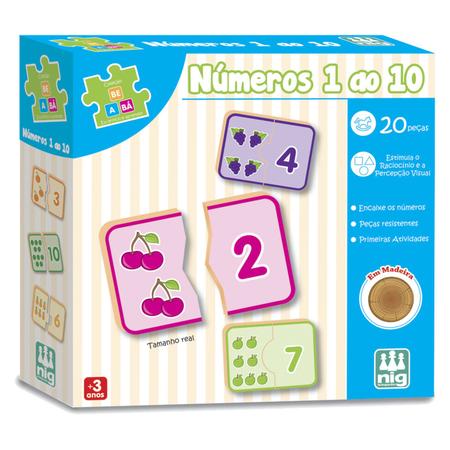 Jogo Infantil Educativo Números 1 Ao 10 Matemática Brinquedo