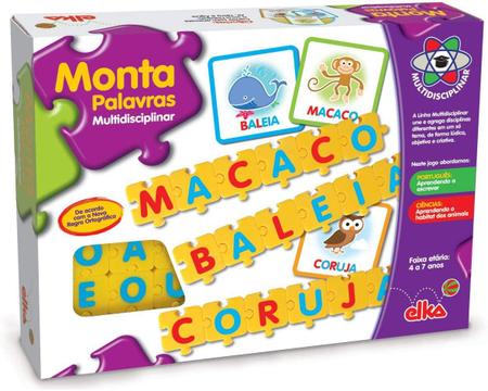 Imagem de Jogo Infantil Educativo Pedagógico Monta Palavras - Elka