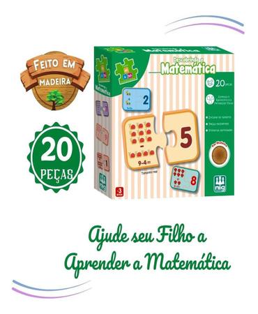 Jogo Infantil Didático Descobrindo a Matemática Jogo de Encaixar - Jogos  Educativos Escolar - NIG BRINQUEDOS - Jogos Educativos - Magazine Luiza