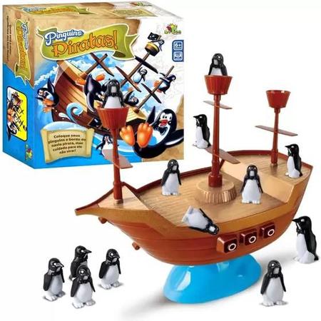 2 Pcs pinguim  Jogo equilíbrio pinguim pirata para crianças,Jogo