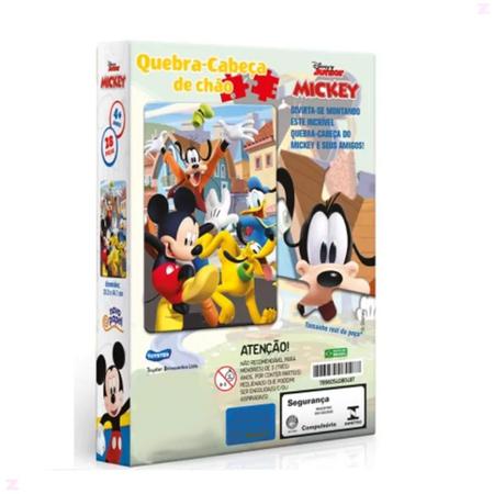 Jogo Infantil Quebra Cabeça de Chão Mickey Mouse Toyster - Loja Zuza  Brinquedos