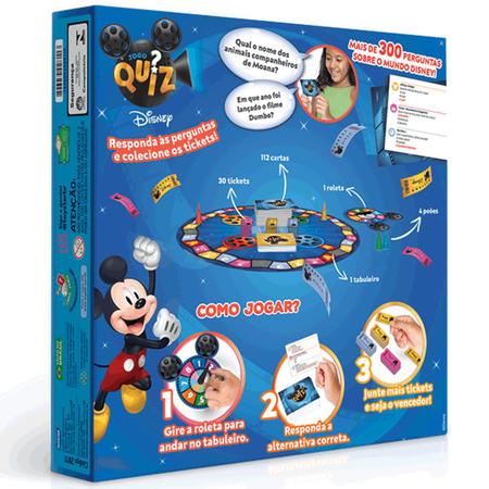 Jogo Infantil Quiz Disney Game Office Toyster Brinquedos - Outros