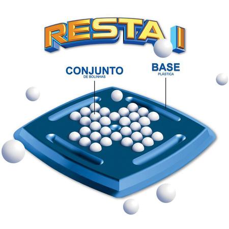 Jogo Resta Um Brinquedo Educativo Jogos e Desafios Bambalalão Brinquedos  Educativos