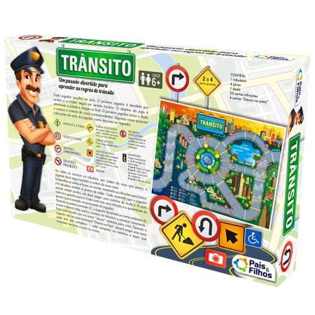 Jogo de Tabuleiro Educativo Trânsito - ENGENHA KIDS - Produtos e