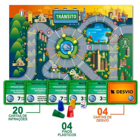 Jogo de Tabuleiro Educativo Trânsito - ENGENHA KIDS - Produtos e