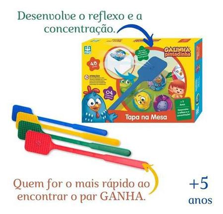 Jogo Tapa Certo Infantil Paff Galinha Pintadinha - Nig Brinquedos - Xickos  Brinquedos