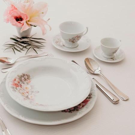 Jogo Jantar E Chá Completo 60 peças Porcelana Schmidt Eterna 12 Lugares -  Porcelanas Schmidt - Aparelho de Jantar - Magazine Luiza