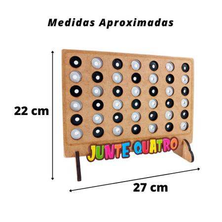 Jogo Para Raciocínio Lógico Educativo Quarteto Em Madeira MDF Didático  Criança Maninho Brinquedos