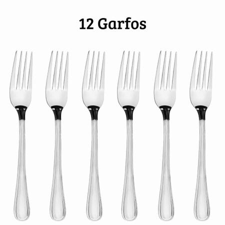 Kit De 24 Peças Talheres Garfos Facas Conjunto De Mesa Em Aço Inox Jantar  Buffet Grande Faqueiro Premium - Meu Canto Shop