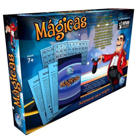 Jogo truque de magicas educativo tabuleiro com dicas + 7 anos em