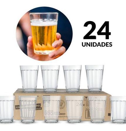 Jogo Copo Americano Tradicional 190ml 24 pçs, Nadir