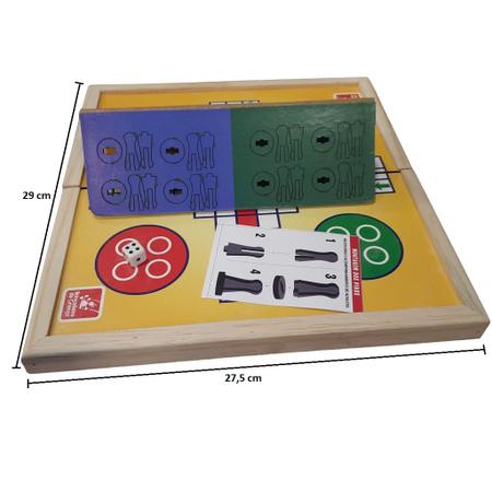 Jogo Ludo Com Tabuleiro De Madeira Mdf + 1 Dado E 16 Pinos - Coluna -  Outros Jogos - Magazine Luiza