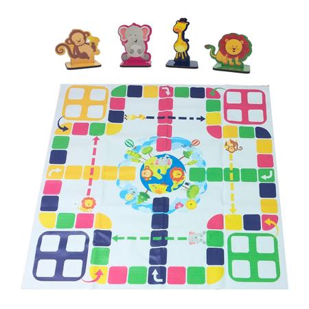 Tradicional Ludo dos Bichos Gigante - Jogo de tabuleiro