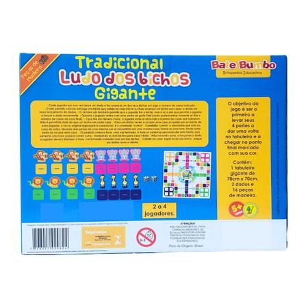 Tradicional Ludo dos Bichos Gigante Brinquedo EducativoBrinquedos  EducativosBambalalão Brinquedos Educativos