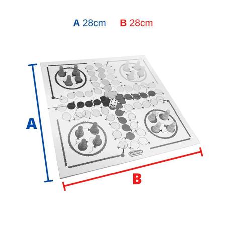 Jogo de Ludo Brinquedo Educativo - Carimbras