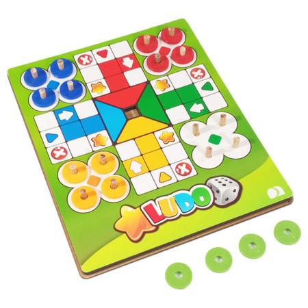 Jogo Ludo tabuleiro MDF 30x30 cm - Pais e Filhos - Jogos de Tabuleiro -  Magazine Luiza