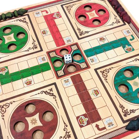 Ludo Pinos Madeira 8 Dados 4 Numericos E 4 Pontinho 2 Copos