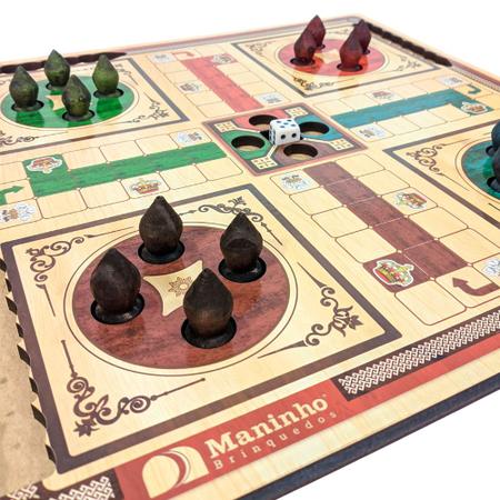 Jogo de tabuleiro double sided jogo ludo multiplayer orbital board party  jogo de madeira jogo de madeira