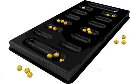 Jogo de tabuleiro Mancala com pedras africanas de Mancala, jogo de